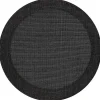 RugsX Tapijt Rond-Sisal Tapijt Timo 5000 Cirkel Buitenshuis Kader Zwart Cercle 120 Cm