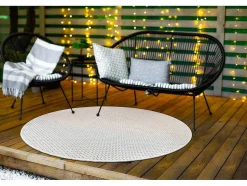 RugsX Tapijt Rond-Sisal Tapijt Timo 6272 Cirkel Buitenshuis Wit Cercle 200 Cm