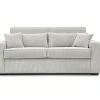 Vente-unique Slaapbank Met Matras-Slaapbank 4 Zitplaatsen Met Stoffen Bekleding In Cremewit Snel Ombouwbaar Matrasbreedte: 160 Cm Matrasdikte: 18 Cm Mondovi