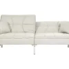 Vente-unique Klik-Klak En Bz Slaapbank-Slaapbank Mcw-K65, Stof/Textiel Creme-Beige