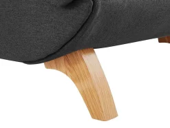 Vente-unique Chaise Longue-Slaapbank Van Antraciete Stof Met Opbergruimte - Hoek Links - Penelope