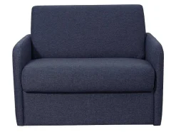 Vente-unique Uitklapbare Fauteuil-Slaapfauteuil Met Matras Van Stof Nadoa - Slaapafmeting 70 Cm - Blauw