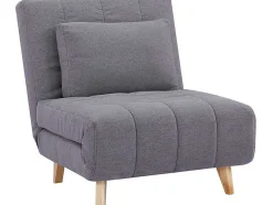 Vente-unique Uitklapbare Fauteuil-Slaapfauteuil Strevi - Stof - Grijs