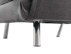 Vente-unique Uitklapbare Fauteuil-Slaapfauteuil Van Antracietgrijze Stof Uribia