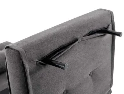 Vente-unique Uitklapbare Fauteuil-Slaapfauteuil Van Antracietgrijze Stof Uribia