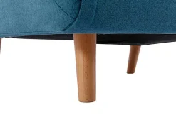 Vente-unique Uitklapbare Fauteuil-Slaapfauteuil Van Blauwe Stof Uribia