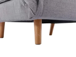 Vente-unique Uitklapbare Fauteuil-Slaapfauteuil Van Lichtgrijze Stof Uribia