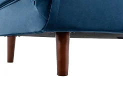 Vente-unique Uitklapbare Fauteuil-Slaapfauteuil Van Nachtblauw Velours Uribia