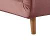 Vente-unique Uitklapbare Fauteuil-Slaapfauteuil Van Poederroze Velours Uribia