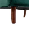 Vente-unique Uitklapbare Fauteuil-Slaapfauteuil Van Spargroen Velours Uribia