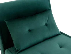 Vente-unique Uitklapbare Fauteuil-Slaapfauteuil Van Spargroen Velours Uribia