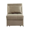 Vente-unique Uitklapbare Fauteuil-Slaapfauteuil Van Stof Lesna - Beige