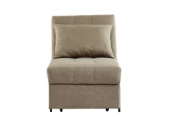 Vente-unique Uitklapbare Fauteuil-Slaapfauteuil Van Stof Lesna - Beige