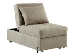 Vente-unique Uitklapbare Fauteuil-Slaapfauteuil Van Stof Lesna - Beige