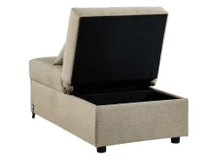 Vente-unique Uitklapbare Fauteuil-Slaapfauteuil Van Stof Lesna - Beige