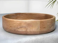 OZAIA Tafelservies-Slakom Van Mangohout - D26,5 X H6,5 Cm - Naturel - Valisa