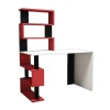 EPIKASA Bureaumeubel-Snap Bureau, Wit, Rood, Zwart, 120X60X148,2 Cm,