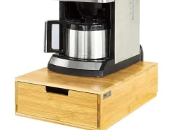 Sobuy Tafelservies-Frg83-N Capsulehouder Koffiecapsule Houder Bamboe Theezakjes Koffiezetapparaat Nespresso