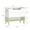 Sobuy Babymeubel-Houten Kinderspeelgoedkist, Speelgoedkist Met Klapdeksel, Speelgoedorganizer Voor Kinderkamer Met 1 Open Vak 60 X 34 X 57 Cm, Kmb91-Gr