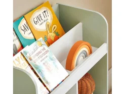 Sobuy Babymeubel-Kinderspeelgoedopbergplank, Boekenplank, Opbergeenheid Voor Kinderkamer, Boekenkast Met 2 Planken En 3 Open Vakken, 60 X 36 X 89 Cm, Kmb90-Gr