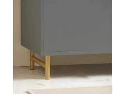 Sobuy Wastafelmeubel-Onderbouwkast, Onderbouwkast Met 2 Deuren En 2 Planken, Vrijstaand Badkamermeubel, Badkameropbergkast, Grijs, L75 X D35 X H65 Cm, Bzr129-Hg