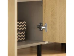 Sobuy Wastafelmeubel-Ondergootsteen, Ondergootsteen, Badkamermeubel Met 2 Deuren En 2 Planken, Badkameropbergkast, L60 X D30 X H60 Cm, Grijs En Hout, Bzr133-Ng