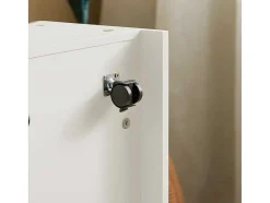 Sobuy Babymeubel-Speelgoedkist Voor Kinderen, 2-In-1 Opbergdoos Met 1 Lade Op Wielen En Gevoerde Zitkussen, Wit, 60X34X35 Cm, Kmb80-W