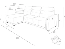 Angel Cerda Hoekbank-Sofa Chaiselongue (L) Relax In Leer 6155
