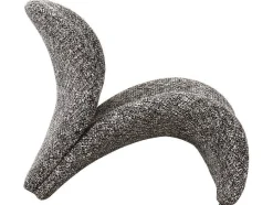 Vente-unique Fauteuil Met Holle Rugleuning-Sofia Fauteuil Donker Bruin Gemengd.