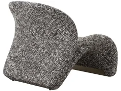 Vente-unique Fauteuil Met Holle Rugleuning-Sofia Fauteuil Donker Bruin Gemengd.