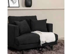 Vente-unique Aanbiedingen: Zitbank & Fauteuil-Sofia Fauteuil Zwart.