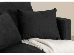 Vente-unique Aanbiedingen: Zitbank & Fauteuil-Sofia Fauteuil Zwart.