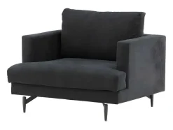 Vente-unique Aanbiedingen: Zitbank & Fauteuil-Sofia Fauteuil Zwart.