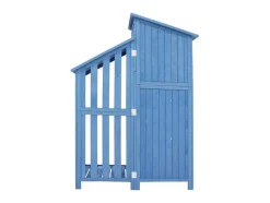 ModernLuxe Tuinhuis-Sparrenhouten Tuinhuis - Gereedschapsschuur Met 2 Geintegreerde Planken - H 173 Cm - Waterdicht Pvc Dak - Groen