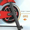 Vente-unique Fitness-Spin Bike Met Verstelbare Zitting En Stuur, Hometrainer Met Verstelbare Weerstand En Lcd Display