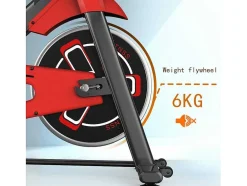 Vente-unique Fitness-Spin Bike Met Verstelbare Zitting En Stuur, Hometrainer Met Verstelbare Weerstand En Lcd Display