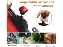 Vente-unique Fitness-Spin Bike Met Verstelbare Zitting En Stuur, Hometrainer Met Verstelbare Weerstand En Lcd Display
