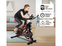 Vente-unique Fitness-Spin Bike Stationaire Indoor Cycling Bike Met Riemaandrijving 8Kg Vliegwiel