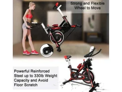 Vente-unique Fitness-Spin Bike Stationaire Indoor Cycling Bike Met Riemaandrijving 10Kg Vliegwiel