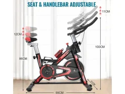 Vente-unique Fitness-Spin Bike Stationaire Indoor Cycling Bike Met Riemaandrijving 10Kg Vliegwiel