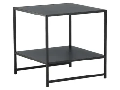 Venture Home Bijzettafel-Staal Bijzettafel Met Plank 51X51 Cm Zwart.