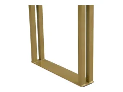 ModernLuxe Keukenmeubel-Staande Eettafel - 1 Tafel En 2 Krukken - Rechthoekige Tafel - Zwart & Goud