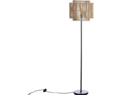 OZAIA Staande Lamp-Staande Lamp Etnische Stijl Van Bamboe En Zwart Metaal - D 40 Cm X H 157,5 Cm - Parana
