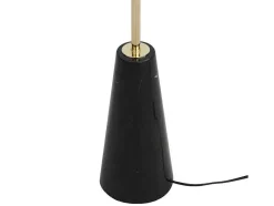 OZAIA Staande Lamp-Staande Lamp In Vintage-Stijl - Marmeren Voet En Witte Stoffen Kap - D40 X H160 Cm - Merple