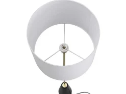 OZAIA Staande Lamp-Staande Lamp In Vintage-Stijl - Marmeren Voet En Witte Stoffen Kap - D40 X H160 Cm - Merple