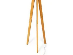 OZAIA Staande Lamp-Staande Lamp Lorens - Hout En Linnen - 45 X 45 X 153 Cm - Wit