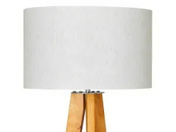 OZAIA Staande Lamp-Staande Lamp Lorens - Hout En Linnen - 45 X 45 X 153 Cm - Wit