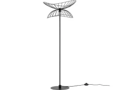 OZAIA Aanbiedingen: Woonaccessoires-Staande Lamp Met Rechte Kabelbuis - Metaal - H 160 Cm - Zwart - Mania