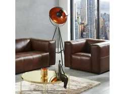 OZAIA Staande Lamp-Staande Lamp Movie - H. 166 Cm - Koperkleurig Van Het Merk Inside Art
