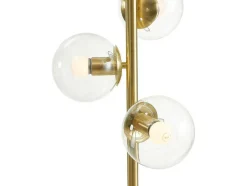 OZAIA Staande Lamp-Staande Lamp Van Geborsteld Messing En 3 Vintage Glazen Bollen - H148 Cm - Yukon